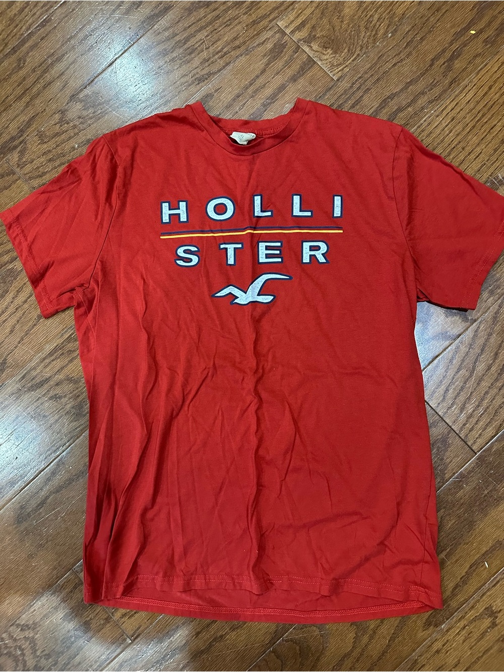 Hollister Red Graphic Logo Short Sleeve Tee